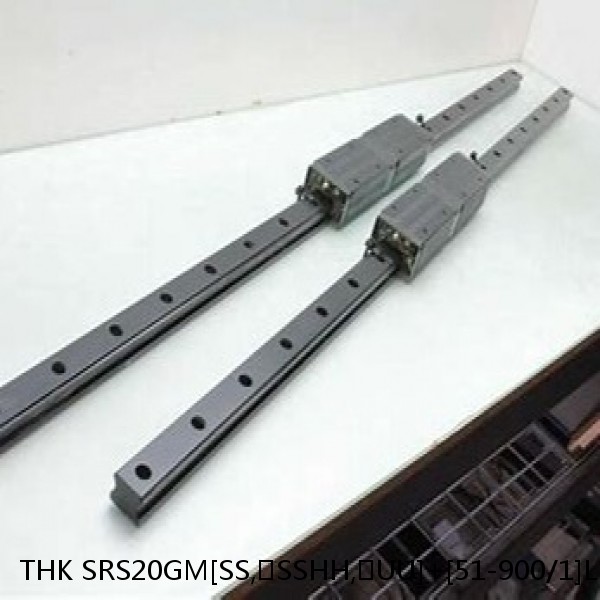 SRS20GM[SS,​SSHH,​UU]+[51-900/1]L[H,​P]M THK Miniature Linear Guide Full Ball SRS-G Accuracy and Preload Selectable